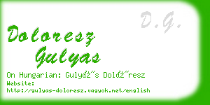 doloresz gulyas business card